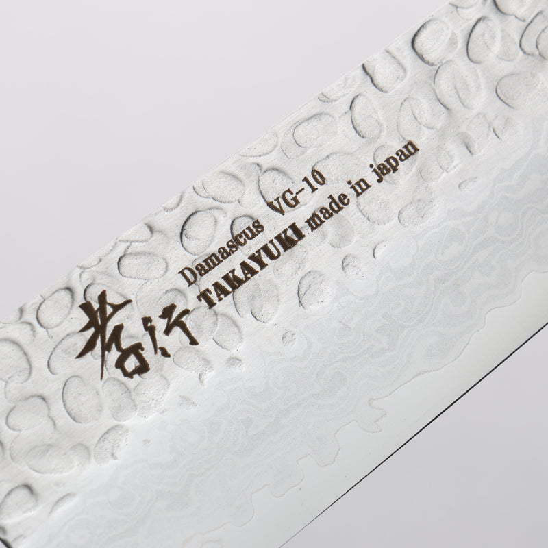 堺 孝行 VG10 鎚目 大馬士革紋 17層 三德刀 180mm 黑合成木 握把 - 清助刃物
