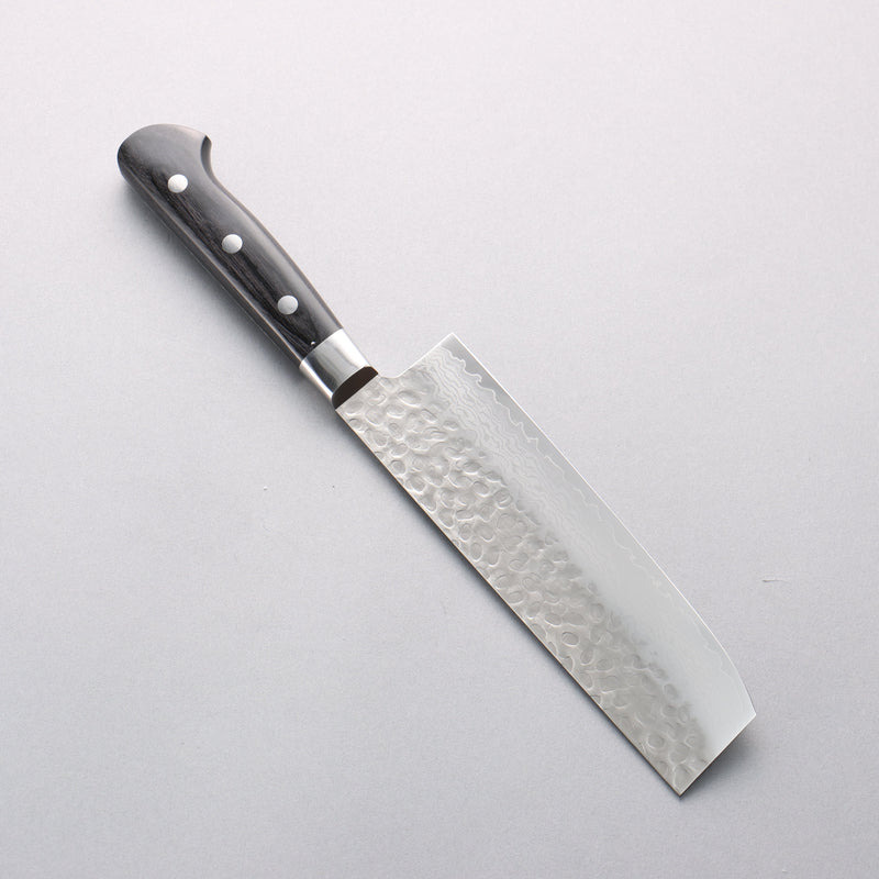 堺 孝行 VG10 鎚目 大馬士革紋 17層 菜切 160mm 黑合成木 握把 - 清助刃物