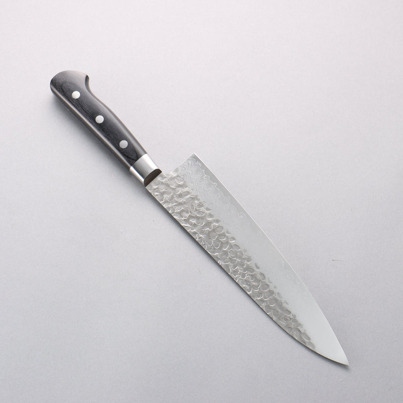 堺 孝行 VG10 鎚目 大馬士革紋 17層 牛刀 210mm 黑合成木 握把 - 清助刃物