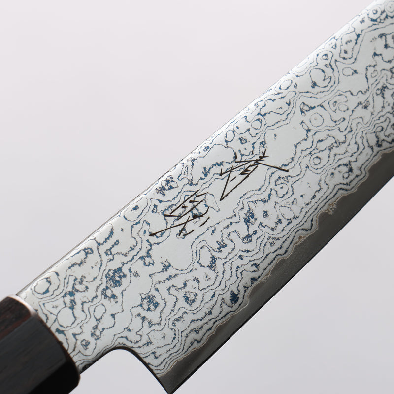 清助 VG10 大馬士革紋 切付多用途小刀 150mm 黑檀 握把 - 清助刃物