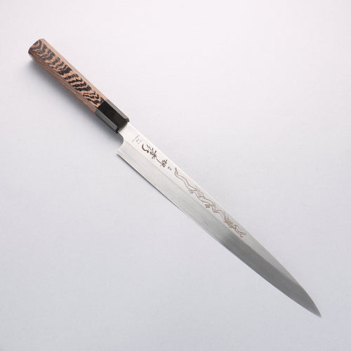 堺 孝行 本燒 VG10 刻有龍的圖樣 柳刃 300mm 雞翅木 握把 附刀鞘 - 清助刃物
