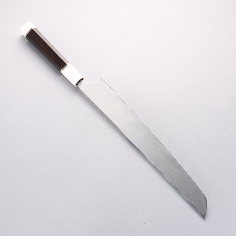 堺 孝行 影打 水本燒 白鋼二號 鏡面處理 先丸柳刃 300mm 黑檀（兩側帶水牛環型設計）握把 附刀鞘 - 清助刃物