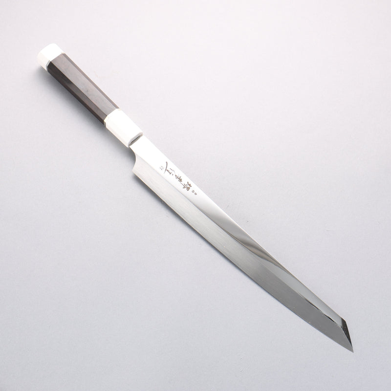 堺 孝行 銀龍 本燒 瑞典鋼 鏡面處理 劍型柳刃 300mm 黑檀握把 附刀鞘 - 清助刃物