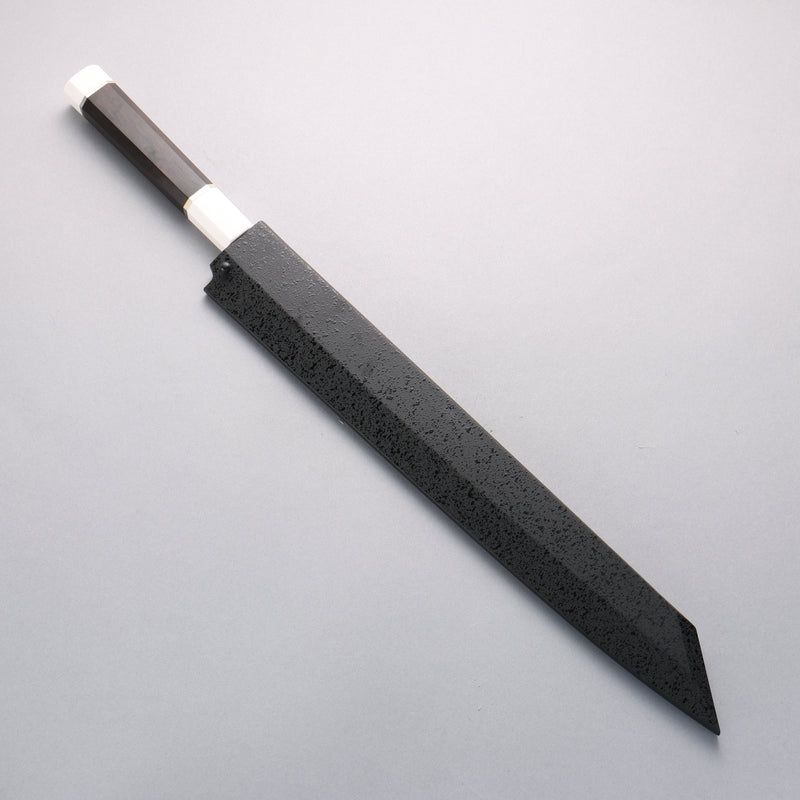堺 孝行 銀龍 本燒 瑞典鋼 鏡面處理 劍型柳刃 300mm 黑檀握把 附刀鞘 - 清助刃物