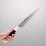 堺 孝行 銀龍 本燒 瑞典鋼 鏡面處理 柳刃 270mm 黑檀握把 附刀鞘 - 清助刃物