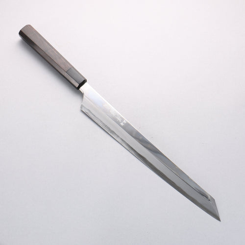 堺 孝行 飛燕 青鋼二號 鏡面處理 劍型柳刃 300mm 黑檀 握把 附刀鞘 - 清助刃物