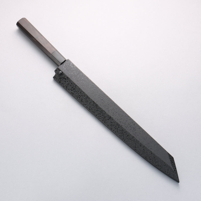 堺 孝行 飛燕 青鋼二號 鏡面處理 劍型柳刃 300mm 黑檀 握把 附刀鞘 - 清助刃物