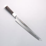 堺 孝行 銀龍 本燒 瑞典鋼 鏡面處理 先丸柳刃 300mm 黑檀握把 附刀鞘 - 清助刃物