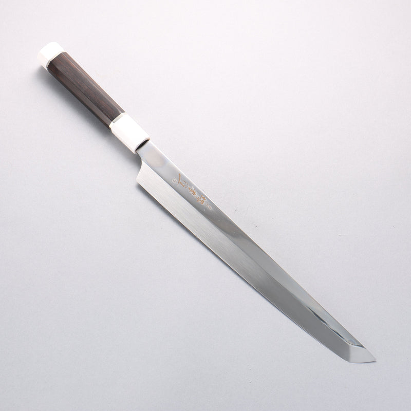 堺 孝行 銀龍 本燒 瑞典鋼 鏡面處理 先丸柳刃 300mm 黑檀握把 附刀鞘 - 清助刃物
