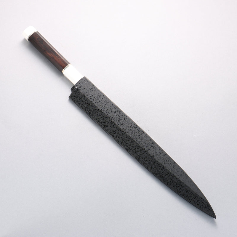 堺 孝行 銀龍 本燒 瑞典鋼 鏡面處理 柳刃 300mm 黑檀握把 附刀鞘 - 清助刃物