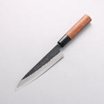 山本 直 安來青鋼 黑打 鎚目 多用途小刀 150mm 核桃木 握把 - 清助刃物