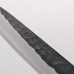 山本 直 安來青鋼 黑打 鎚目 多用途小刀 150mm 核桃木 握把 - 清助刃物