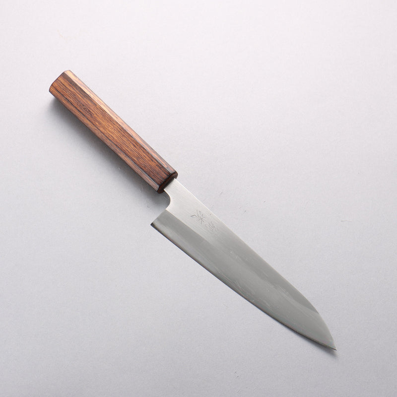 翁流 白鋼一號 牛刀 180mm 橡木 （煤炭煙黑） 握把 - 清助刃物