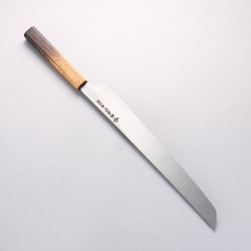 堺 孝行 焰紅蓮 玄武 青鋼二號 黑打 鎚目 先丸柳刃 300mm 燒櫟木 握把 - 清助刃物