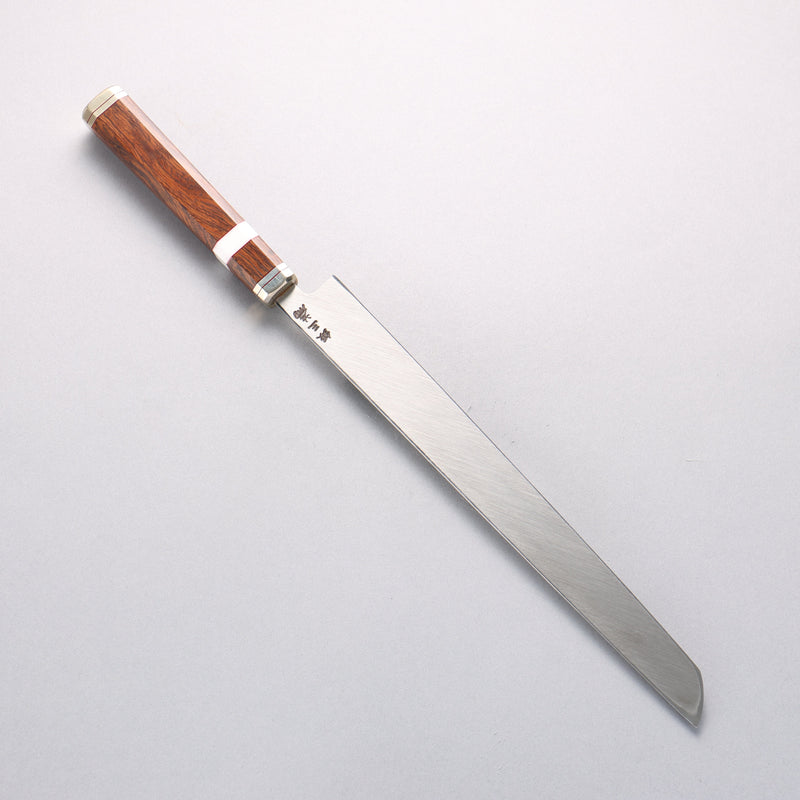 堺 孝行 紫電 銀三鋼 蛸引 270mm 沙漠鐵木（杉原型） 握把 - 清助刃物