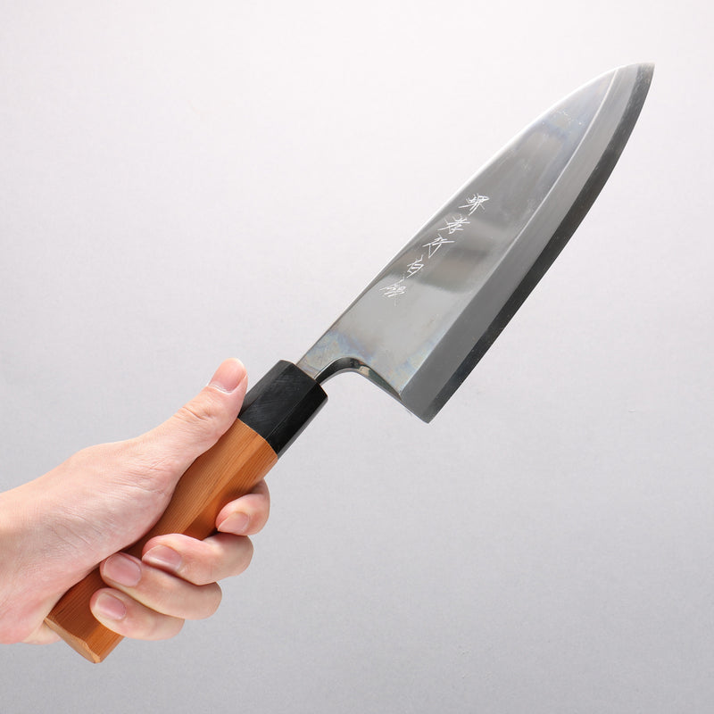堺 孝行 白銀 INOX 鏡面處理 出刃 210mm 紫杉木 握把 - 清助刃物
