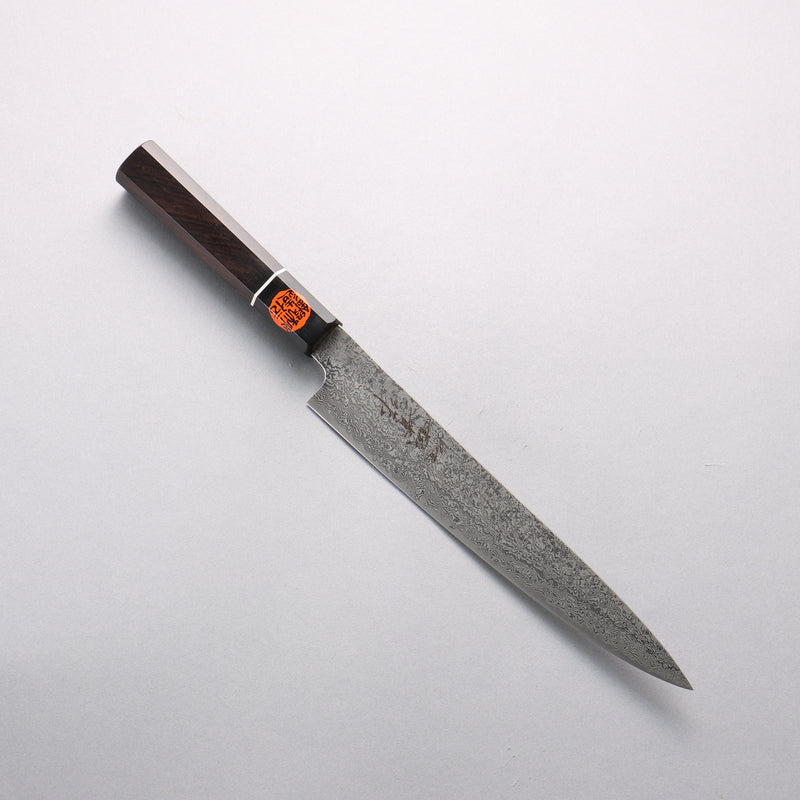 田中 誠貴 羽々斬 SG2 大馬士革紋 切片刀 210mm 黑檀 握把 - 清助刃物