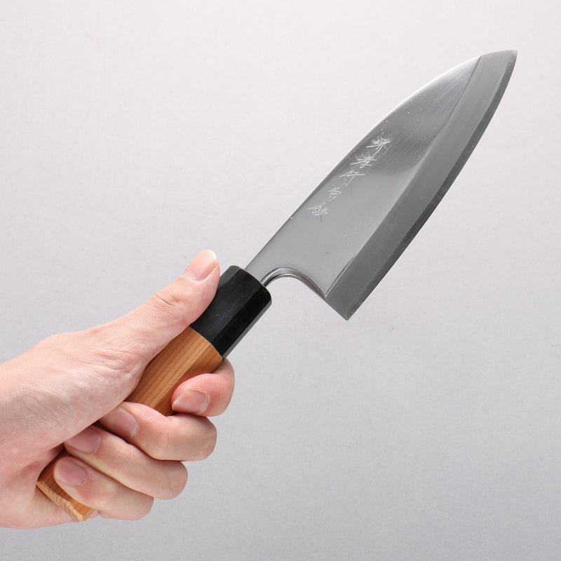 堺 孝行 白銀 INOX 鏡面處理 出刃 150mm 紫杉木 握把 - 清助刃物