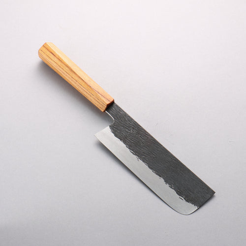 安倍勇光 白鋼一號 鎚目 菜切 165mm 櫸木 (五角形) 握把 - 清助刃物
