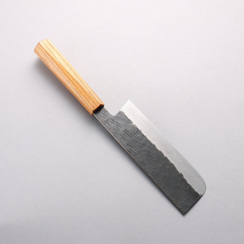 安倍勇光 白鋼一號 鎚目 菜切 165mm 櫸木 (五角形) 握把 - 清助刃物