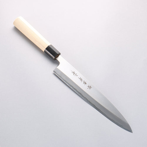 堺 孝行 白鋼三號 霞研 身卸出刃 240mm 木蘭 握把 - 清助刃物