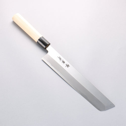 堺 孝行 霞研 白鋼 鱧（海鰻）切骨刀 240mm 木蘭握把 - 清助刃物