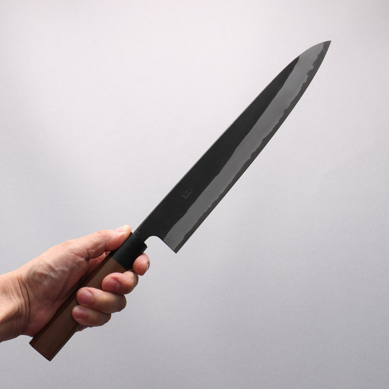 山本 直 青鋼 黑打 筋引 270mm 核桃木 握把 - 清助刃物