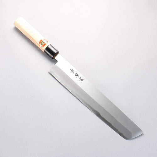 堺 孝行 霞研 白鋼 鱧（海鰻）切骨刀 300mm 木蘭握把 - 清助刃物