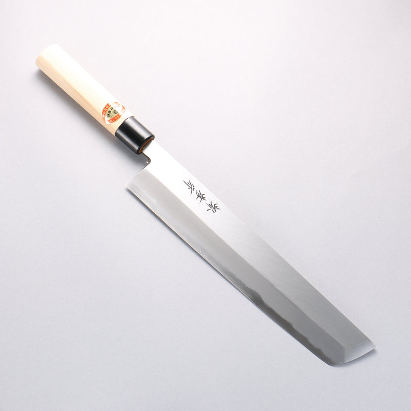 堺 孝行 霞研 白鋼 鱧（海鰻）切骨刀 300mm 木蘭握把 - 清助刃物