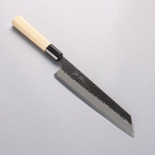 翁流 超級青鋼 鎚目 黑打 切付牛刀 210mm 木蘭 握把 - 清助刃物