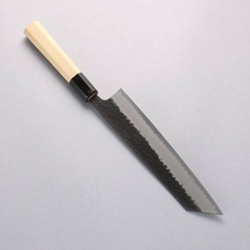 翁流 超級青鋼 鎚目 黑打 切付牛刀 210mm 木蘭 握把 - 清助刃物