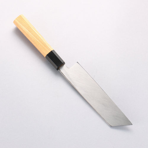 堺 孝行 白銀 INOX 鏡面處理 Mukimono 剝物刀 180mm 紫杉木 握把 - 清助刃物