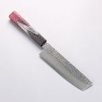 堺 孝行 琳凰 VG10 33層 大馬士革紋 菜切 日本刀 160mm 紅漆塗 握把 - 清助刃物