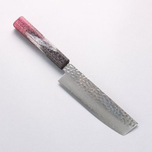 堺 孝行 琳凰 VG10 33層 大馬士革紋 菜切 日本刀 160mm 紅漆塗 握把 - 清助刃物