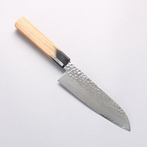 堺 孝行 VG10 33層大馬士革紋 三德刀 170mm 櫟木漆塗（黑伸）握把 - 清助刃物