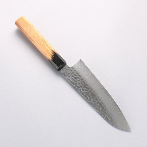 堺 孝行 VG10 33層大馬士革紋 三德刀 170mm 櫟木漆塗（黑伸）握把 - 清助刃物