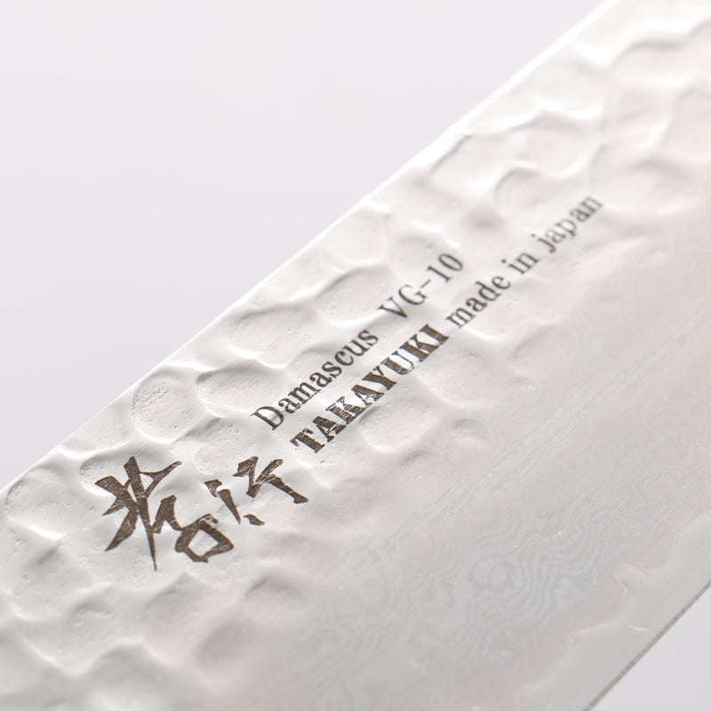堺 孝行 VG10 33層大馬士革紋 三德刀 170mm 櫟木漆塗（黑伸）握把 - 清助刃物