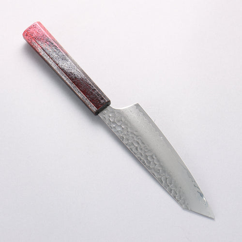 堺 孝行 琳凰 VG10 33層 大馬士革紋 劍型三德刀 日本刀 160mm 紅漆塗 握把 - 清助刃物