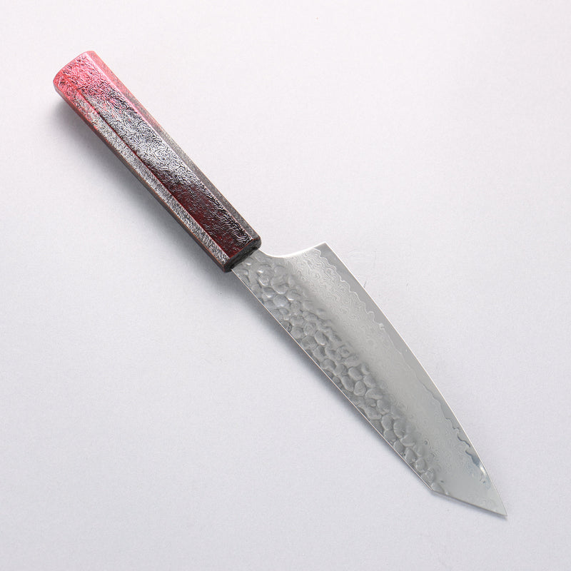 堺 孝行 琳凰 VG10 33層 大馬士革紋 劍型三德刀 日本刀 160mm 紅漆塗 握把 - 清助刃物