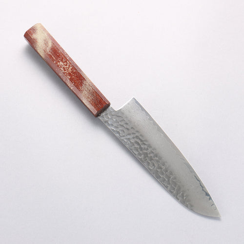 堺 孝行 VG10 33層大馬士革紋 三德刀 170mm 櫟木漆塗（星連）握把 - 清助刃物