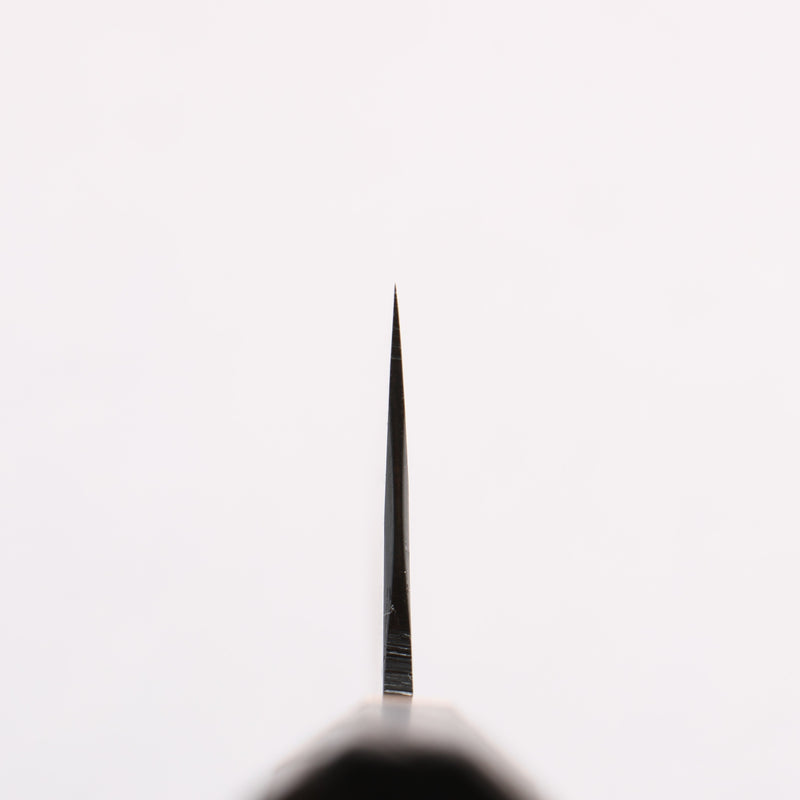 清助 青鋼一號 黑打 菜切 165mm 燒栗木（口輪：櫻花木） 握把 - 清助刃物