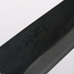 清助 青鋼一號 黑打 三德刀 165mm 燒栗木（口輪：櫻花木） 握把 - 清助刃物
