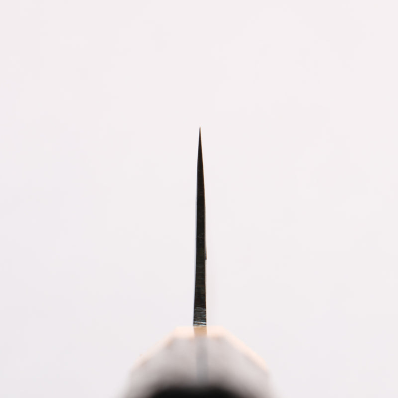 清助 青鋼一號 黑打 三德刀 165mm 燒栗木（口輪：櫻花木） 握把 - 清助刃物