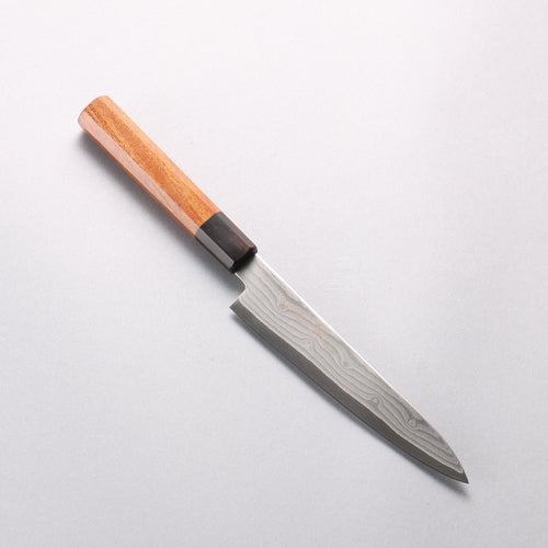 堺 孝行 大廚系列 波紋 Böhler SP 鋼 45層大馬士革紋 多用途小刀 150mm 紫檀木（口輪：黑合成木） 握把 - 清助刃物
