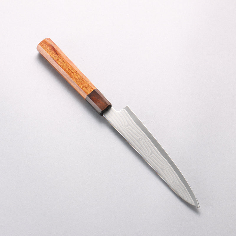 堺 孝行 大廚系列 波紋 Böhler SP 鋼 45層大馬士革紋 多用途小刀 150mm 紫檀木（口輪：黑合成木） 握把 - 清助刃物