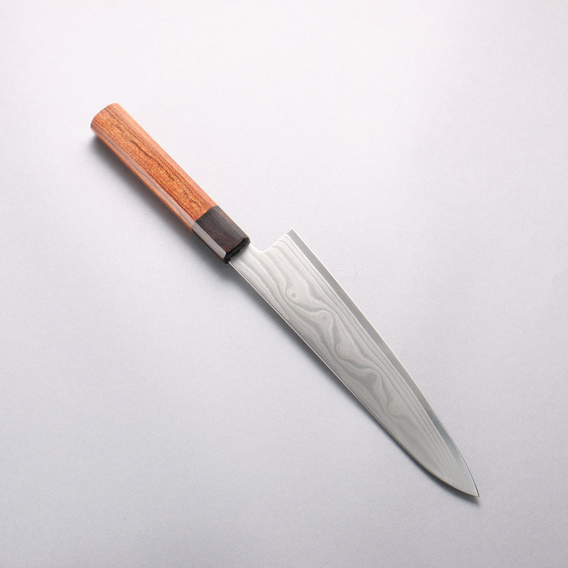 堺 孝行 大廚系列 波紋 Böhler SP 鋼 45層大馬士革紋 牛刀 210mm 紫檀木（口輪：黑合成木） 握把 - 清助刃物