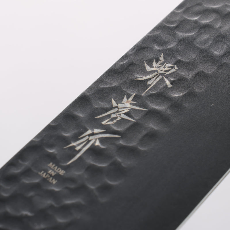 堺 孝行 黑影 VG10 鎚目 鐵氟龍塗層 劍型牛刀 190mm 櫟木漆塗（皇赤） 握把 - 清助刃物