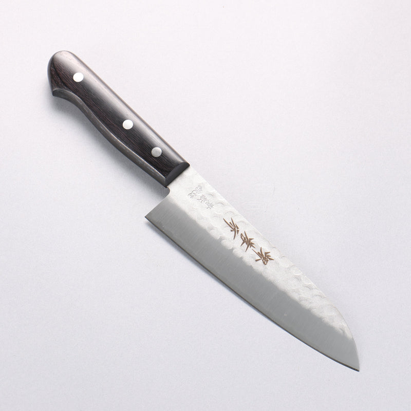 堺 孝行 青鋼 鎚目 3層 三德刀 165mm - 清助刃物