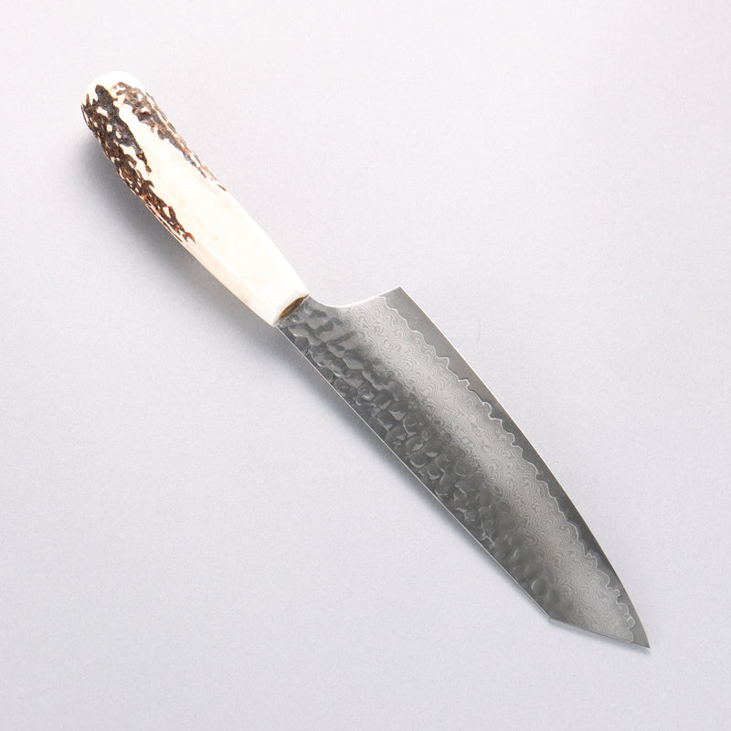 堺 孝行 VG10 33層大馬士革紋 劍型三德刀 160mm 牛骨 握把 附刀鞘 - 清助刃物