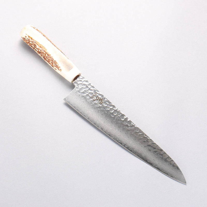 堺 孝行 VG10 33層大馬士革紋 牛刀 210mm 牛骨 握把 附刀鞘 - 清助刃物